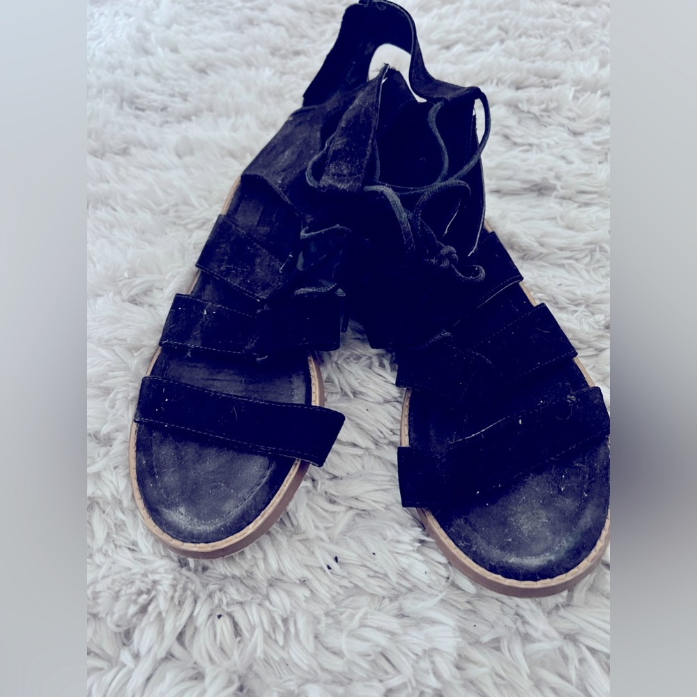 Black Gladiator Sandals